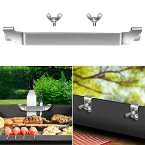Chảo nướng bằng thép không gỉ Thìa Móc treo Thìa Giá đỡ dụng cụ nướng bằng thép không gỉ cho vỉ nướng phẳng và các phụ kiện chảo lưới khác