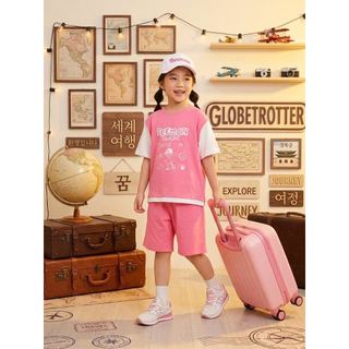 BM2604ST01 - Bộ quần áo cotton Beemon cổ tròn phối tay phối gấu size 120-170