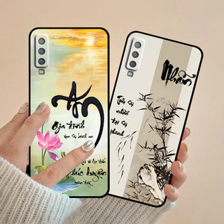 Ốp lưng Samsung A7 2018 / A9 2018 in hình thư pháp cha mẹ bình an