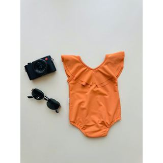 DB00033 - Bộ bơi harifa liền thân cổ V bèo nhiều màu cho bé gái size 1-6y