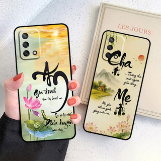 Ốp lưng Oppo A54 / A74 / A95 4G in hình thư pháp cha mẹ bình an
