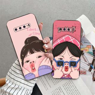 Ốp lưng Samsung S10 / S10 5G / S10 Plus  In hình cô gái tinh nghịch dễ thương chống sốc, mềm bảo vệ camera
