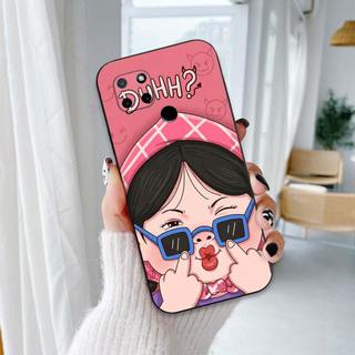 Ốp lưng Realme C20 / C21Y In hình cô gái tinh nghịch dễ thương chống sốc, mềm bảo vệ camera