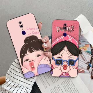 Ốp lưng Oppo F11 / F11 Pro In hình cô gái tinh nghịch dễ thương chống sốc, mềm bảo vệ camera