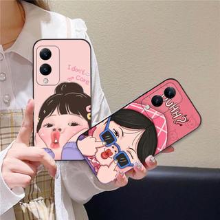 Ốp lưng Vivo Y17s In hình cô gái tinh nghịch dễ thương chống sốc, mềm bảo vệ camera