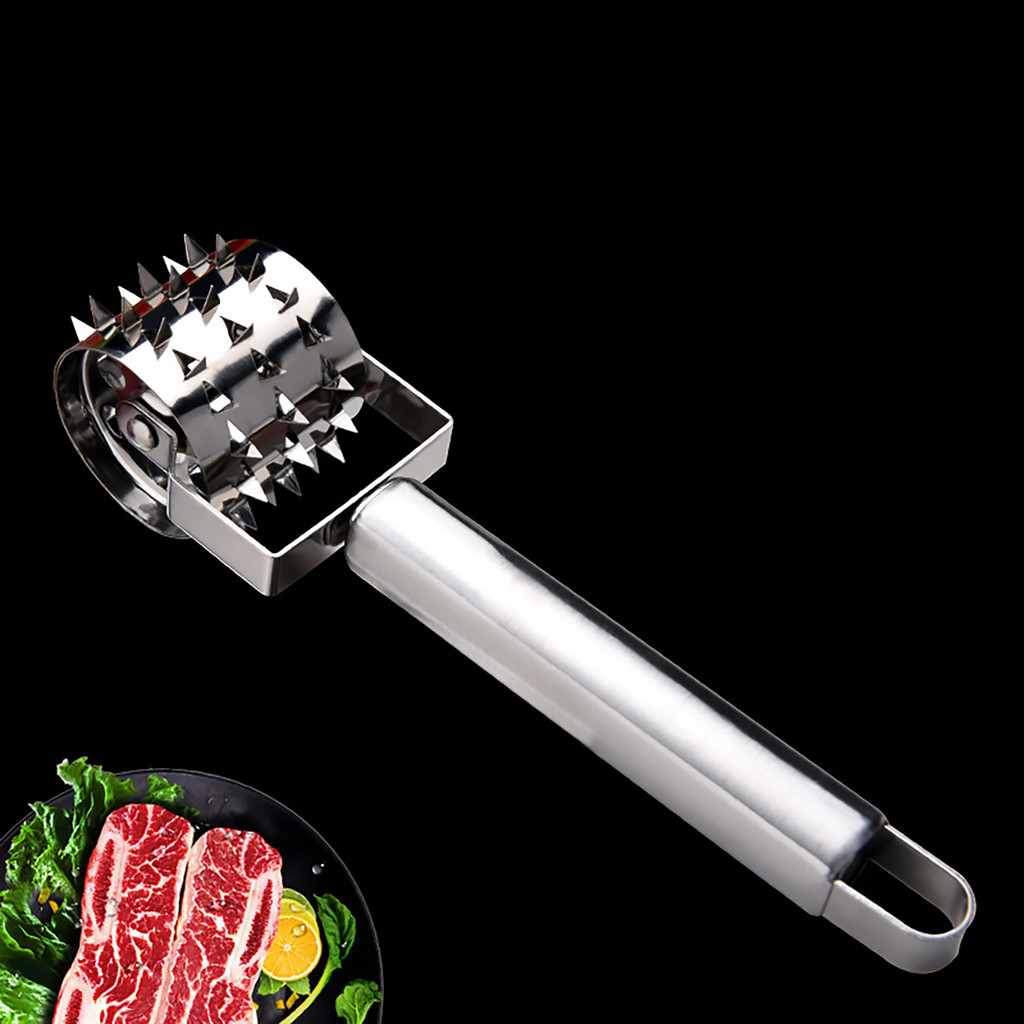 Thép không gỉ Dụng cụ cán thịt nhẹ, lăn gia vị, kim thấm đều, thiết bị nhà bếp nấu ăn