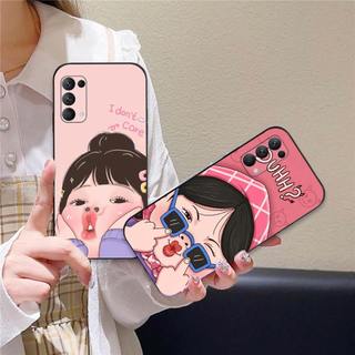 Ốp lưng Oppo Reno5 4G / Reno5 5G / Reno 5 In hình cô gái tinh nghịch dễ thương chống sốc, mềm bảo vệ camera