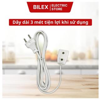 Dây điện liền phích 500w dây dài 3m, 5m VINAMAX – Dây nguồn nối dài ổ cắm, vỏ trắng, an toàn