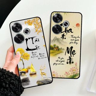 Ốp lưng Xiaomi Poco F6 / Redmi Turbo 3 in hình thư pháp cha mẹ bình an