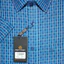 MERRIMAN SALE - Áo Sơ Mi MERRIMAN Ngắn Tay, Màu Xanh, Họa Tiết Caro, Form Slim Fit Lai Ngang