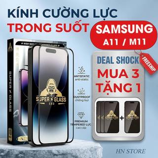 Kính cường lực dành cho Samsung A11 / M11 trong suốt, bảo vệ full màn, hạn chế mồ hôi