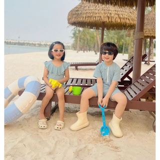 DB00034 - Bộ bơi Harifa liền thân cổ trụ nhiều màu cho bé trai size 1-6y