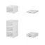 Dụng cụ sắp xếp giày nhựa chắc chắn và có thể xếp chồng lên nhau: Hộp đựng 3 tầng trong suốt, có thể gập lại❀
