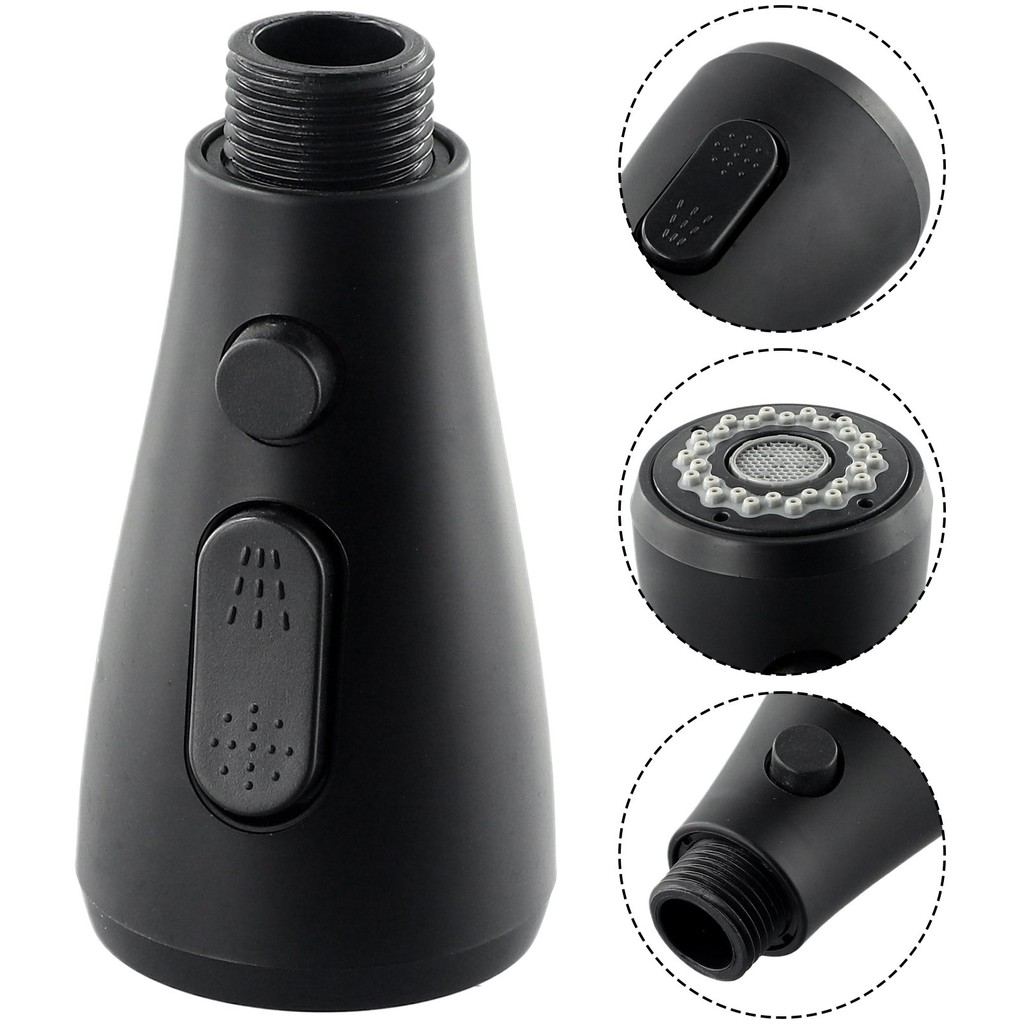 [Smellshi] Pull Out Spray Vòi hoa sen Cài đặt thay thế nhà bếp Vòi phun màu đen