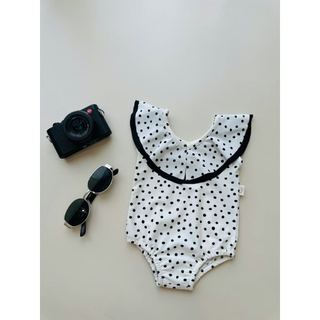 DB00033 - Bộ bơi harifa liền thân cổ V bèo nhiều màu cho bé gái size 1-6y