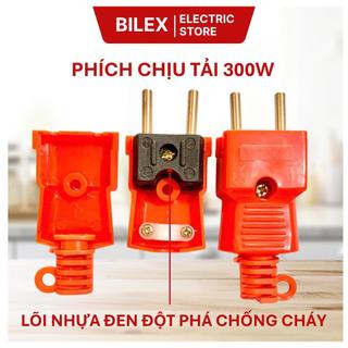 Phích cắm điện chịu tải 3000W Hinoki lõi đồng chống cháy phích cắm 2 chấu