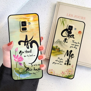 Ốp lưng Samsung A5 2018 / A8 2018 / A8 Plus / A8+ in hình thư pháp cha mẹ bình an