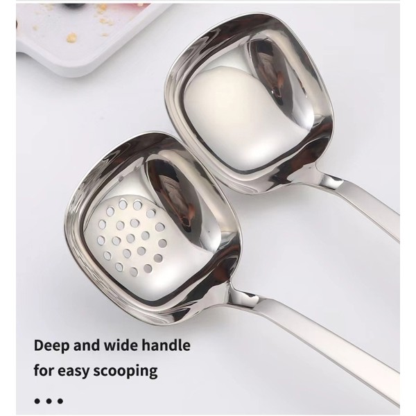 Muôi Canh Cán Móc Chống Trượt Inox 18/10