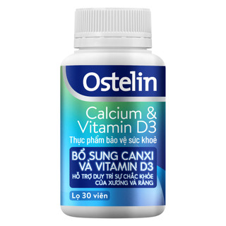 [KOL LIVESTREAM] Bộ 2 Ostelin Viên Uống Hỗ Trợ Bổ Sung Calcium & Vitamin D3 Duy Trì Chắc Khỏe Xương và Răng 30 viên