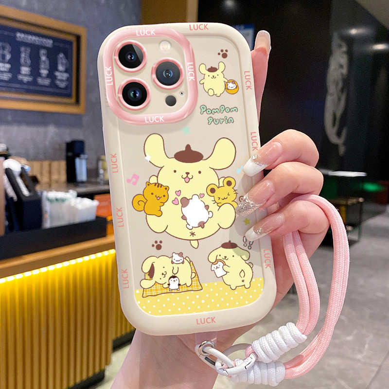 Ốp Lưng iPhone 11 11 Pro 11 Pro Max 12 12 Pro 12 Pro Max 13 13 Pro 13 Pro Max Case Động vật nhỏ Với Lanyard