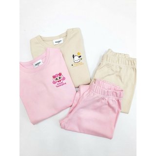 BM2510ST02 - Bộ cotton Beemon 2 màu hồng/be cho bé size 110-150