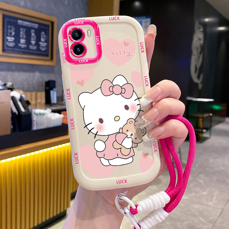 Ốp Lưng VIVO Y15S Y15A Y15C Y01 Case Mèo Dễ thương Với Lanyard
