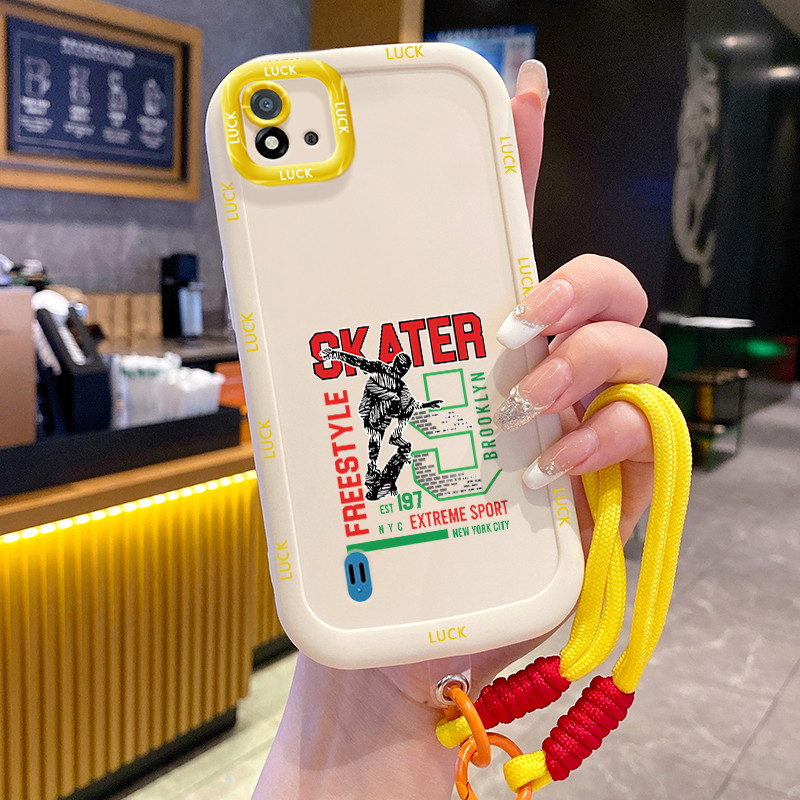 Ốp Lưng Realme C20 C20A C11 2020 C11 2021 Case Chống trầy Với Lanyard