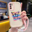 Ốp Lưng OPPO A16 A16s A54s Case Bướm đáng yêu Với Lanyard
