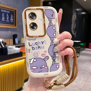 Ốp Lưng OPPO A79 5G A2 5G Case Thỏ Dễ thương Với Lanyard