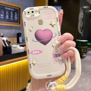 Ốp Lưng OPPO A7 A5s A12 A12s A11K Case Tình yêu nhỏ Với Lanyard