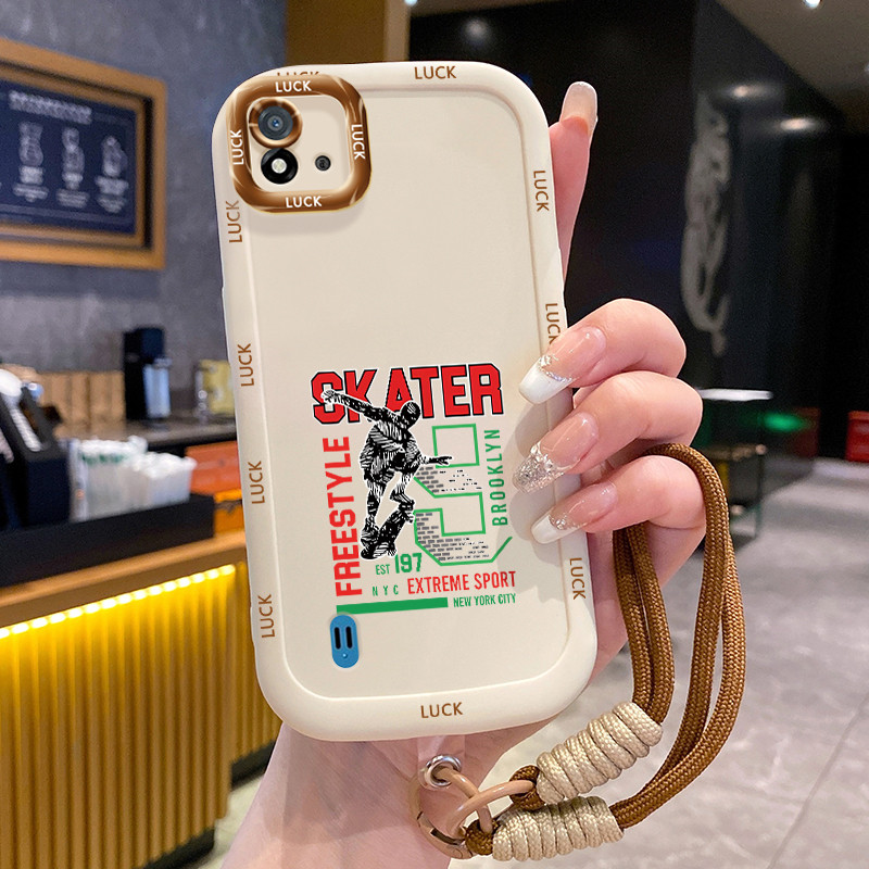Ốp Lưng Realme C20 C20A C11 2020 C11 2021 Case Chống trầy Với Lanyard