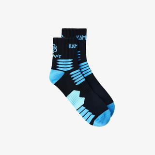 Tất thể thao nam Kamito Galaxy V3, chất liệu cotton, họa tiết sọc đen Sport