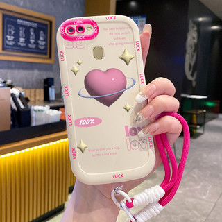 Ốp Lưng OPPO A7 A5s A12 A12s A11K Case Tình yêu nhỏ Với Lanyard