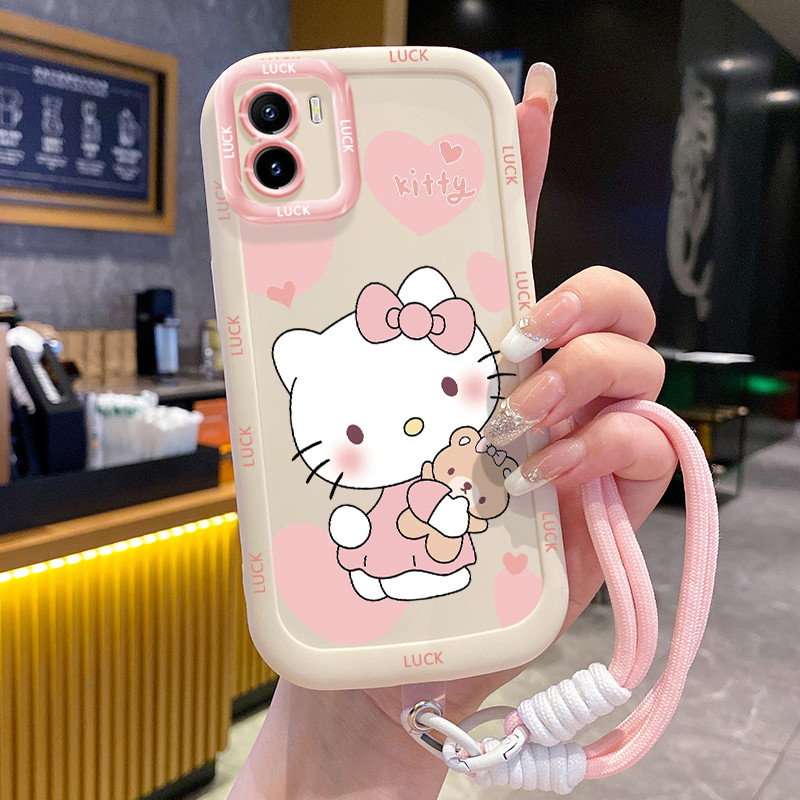 Ốp Lưng VIVO Y15S Y15A Y15C Y01 Case Mèo Dễ thương Với Lanyard