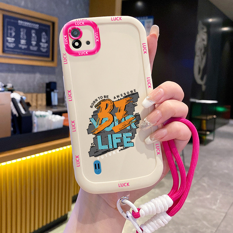 Ốp Lưng Realme C20 C20A C11 2020 C11 2021 Case Chống trầy Với Lanyard