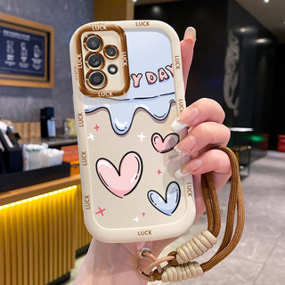 Ốp Lưng Samsung A52 4G A52 5G A52s 5G A13 5G A04s A23 5G M23 F23 A32 4G A33 5G A53 5G Case Hoạt hình Với Lanyard