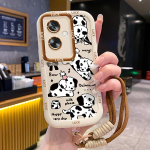 Ốp Lưng OPPO A79 5G A2 5G Case đáng yêu Chó Với Lanyard