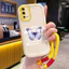 Ốp Lưng OPPO A55 4G Case Vẽ Bướm xanh Với Lanyard