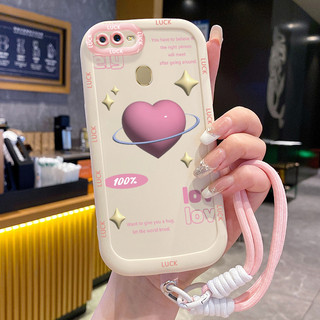 Ốp Lưng OPPO A7 A5s A12 A12s A11K Case Tình yêu nhỏ Với Lanyard
