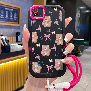 Ốp Lưng Realme C20 C20A C11 2020 C11 2021 Case Gấu đáng yêu Với Lanyard