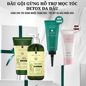 Cặp Dầu Gội Xả Gừng Weilaiya Luxury 2024 Ngăn Rụng, Kích Mọc Tóc X3 Hiệu Quả, Phục Hồi Hư Tổn