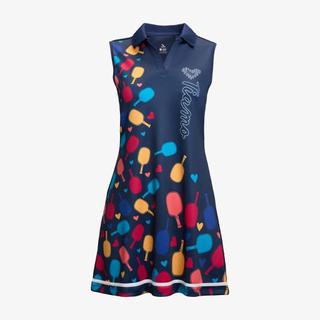 Vày Liền Thể Thao Nữ Kamito, Váy Thể Thao Polo Pickleball Kamito Heart, Kamito Heart, đồ đánh pickleball cho nữ