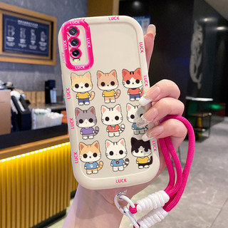 Ốp Lưng VIVO Y20 Y20i Y20s Y20A Y20G Y12A Y12S Y11s Case Mèo Dễ thương Với Lanyard