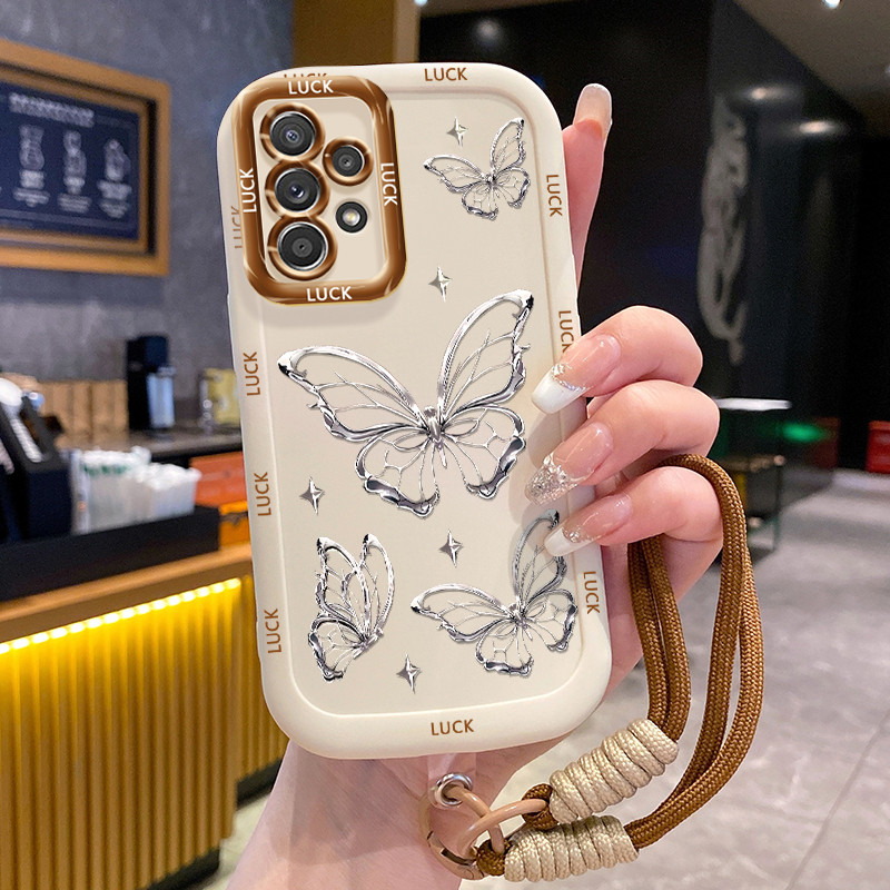 Ốp Lưng Samsung A52 4G A52 5G A52s 5G A13 5G A04s A23 5G M23 F23 A32 4G A33 5G A53 5G Case Sáng tạo đẹp Với Lanyard