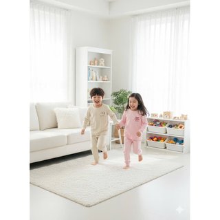 BM2510ST02 - Bộ cotton Beemon 2 màu hồng/be cho bé size 110-150