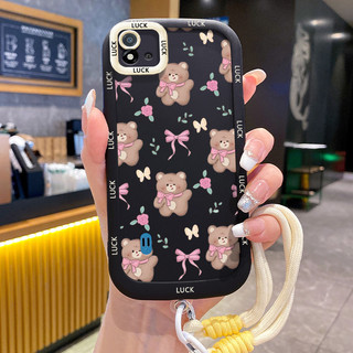 Ốp Lưng Realme C20 C20A C11 2020 C11 2021 Case Gấu đáng yêu Với Lanyard