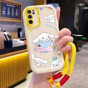 Ốp Lưng OPPO A16 A16s A54s Case Động vật nhỏ Với Lanyard