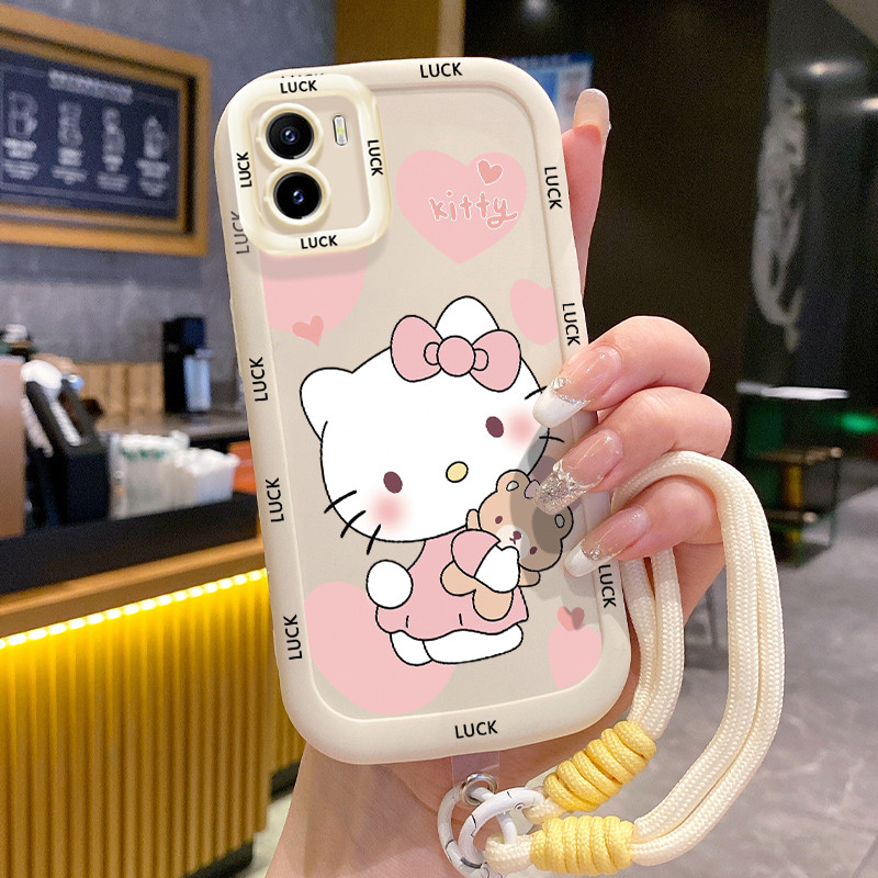 Ốp Lưng VIVO Y15S Y15A Y15C Y01 Case Mèo Dễ thương Với Lanyard