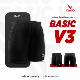 Quần Cầu Lông Kamito Basic V3, Quần Thể Thao Kamito Nam Nữ, Quần Short Thể Thao Kamito