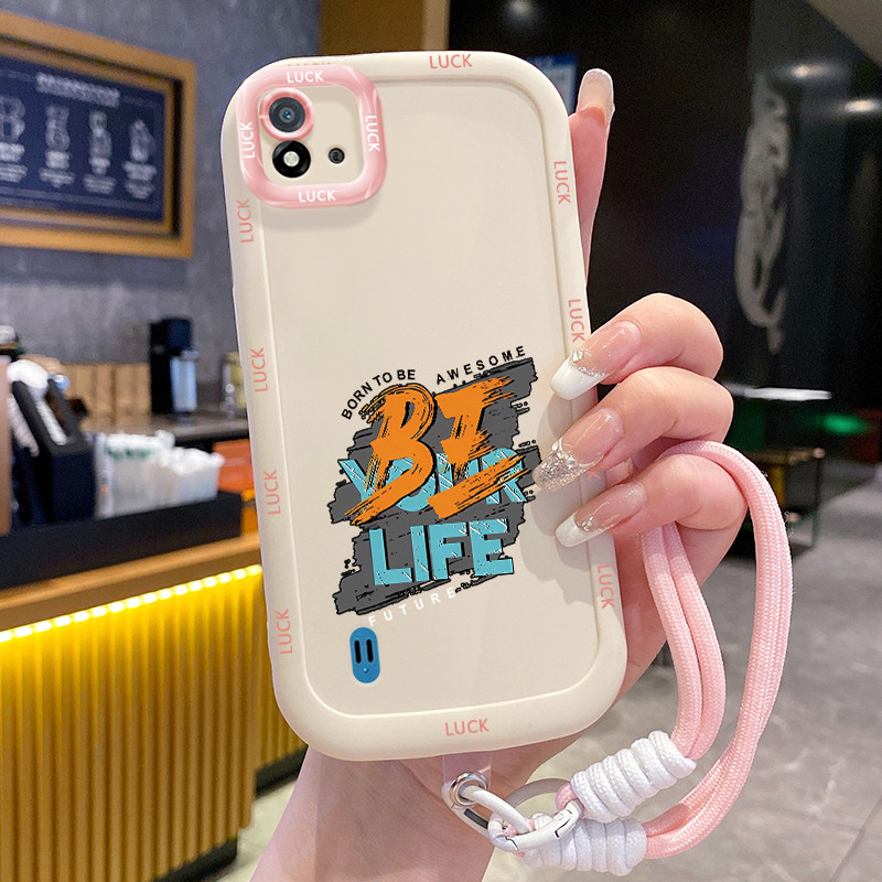 Ốp Lưng Realme C20 C20A C11 2020 C11 2021 Case Chống trầy Với Lanyard